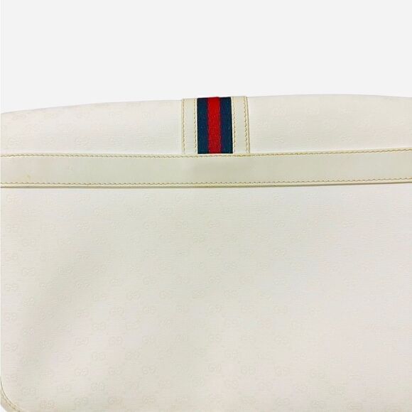 Gucci white Gg coated canvas crossbody shoulder bag - Picture 12 of 16